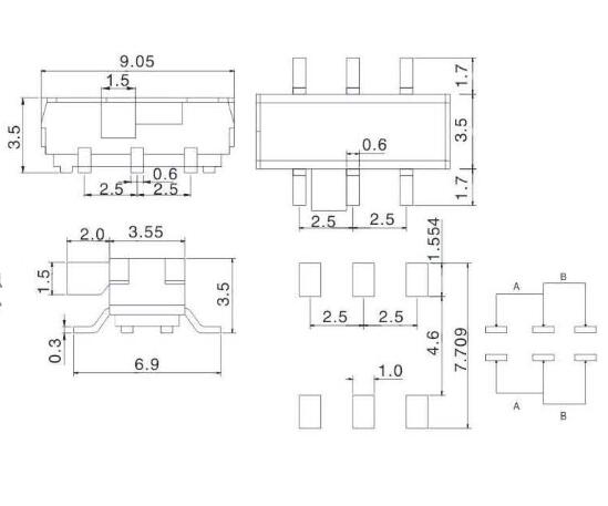 撥動(dòng)開關(guān)圖紙