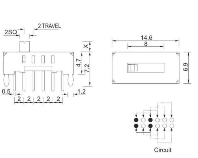 2P4T撥動開關規(guī)格書
