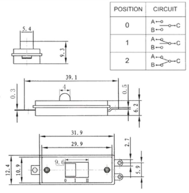 吹風(fēng)機開關(guān)規(guī)格書 吹風(fēng)機開關(guān)規(guī)格書