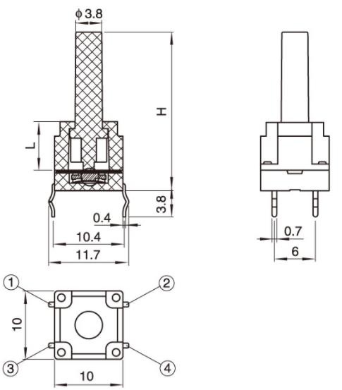 8x8紅頭長柄防水輕觸開關(guān)尺寸圖.jpg 8x8紅頭長柄防水輕觸開關(guān)尺寸圖.jpg